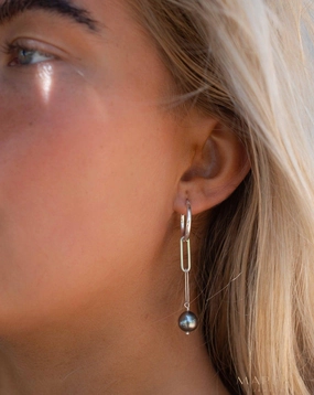 Tahitian Pearl Earrings ~ 14k Gold Filled, Rose Gold Filled or Sterling Silver 925 ~ ME220