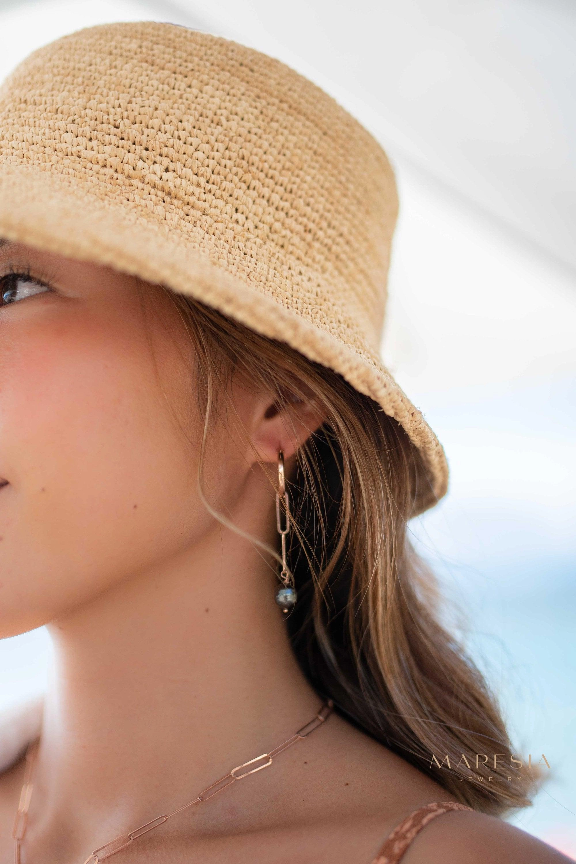 Tahitian Pearl Earrings ~ 14k Gold Filled, Rose Gold Filled or Sterling Silver 925 ~ ME220