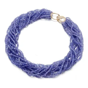 Tanzanite 10-Strand Twist Necklace
