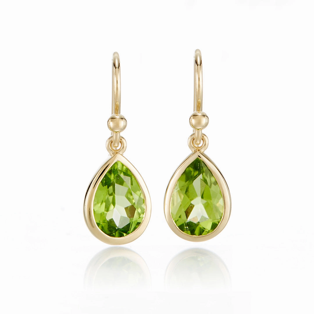 Teardrop Earrings in Peridot