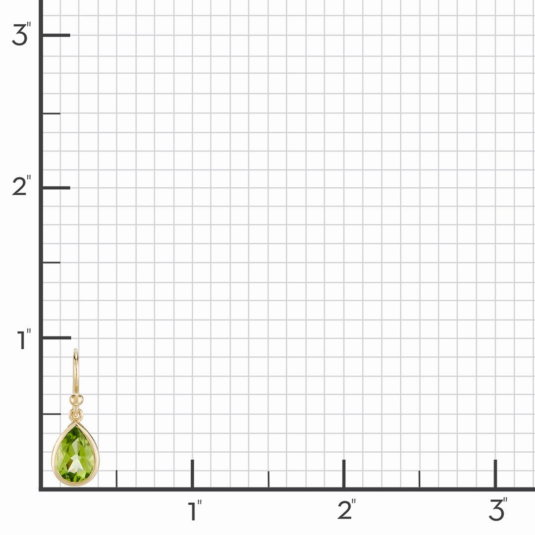 Teardrop Earrings in Peridot