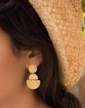 Textured Earrings ~ Gold Plated ~ ME094