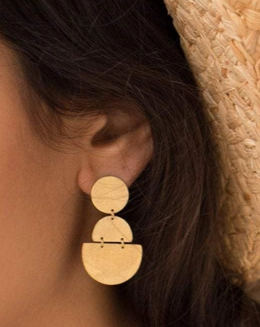 Textured Earrings ~ Gold Plated ~ ME094