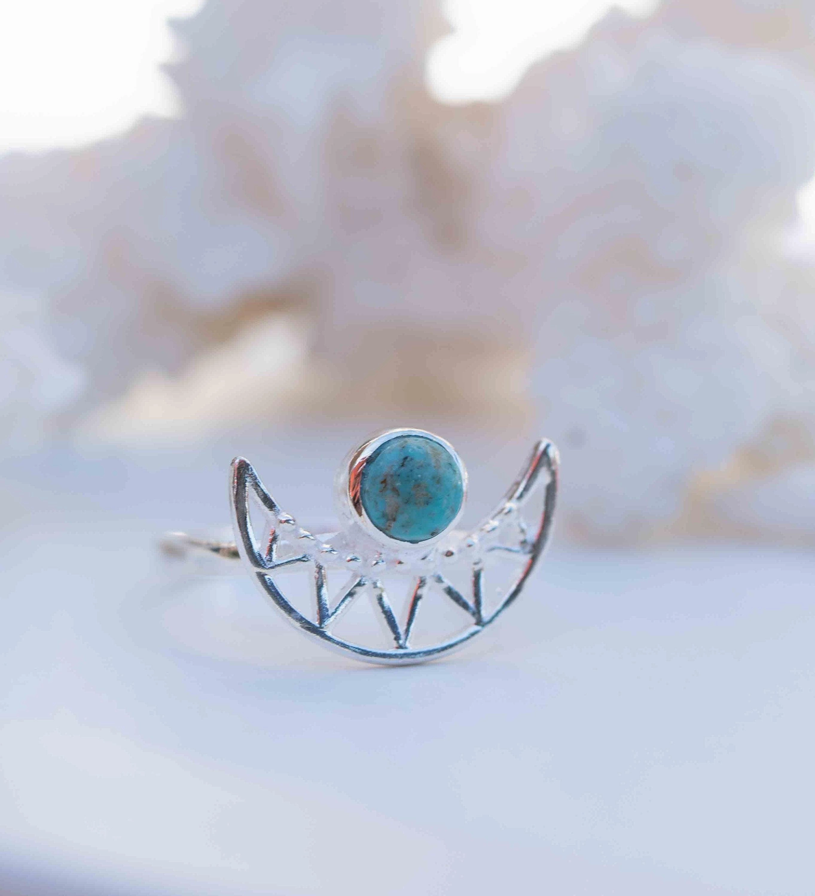 Thalita Ring ~ Turquoise ~ Sterling Silver 925 ~ MR295
