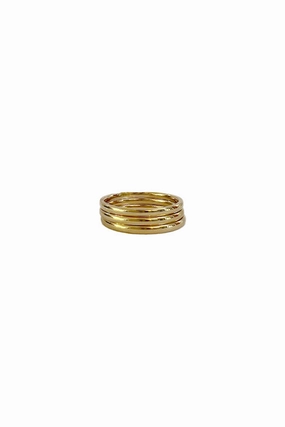 Thin Gold Ring Stack Set