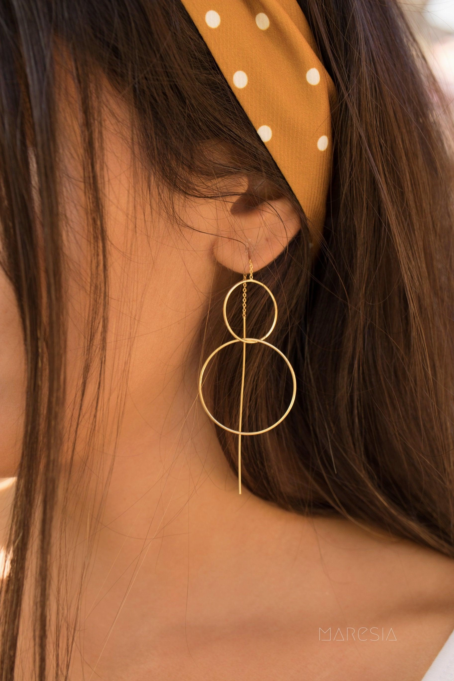 Threader Earrings ~ 18k Gold Plated or Silver Plated Earrings ~ ME095B