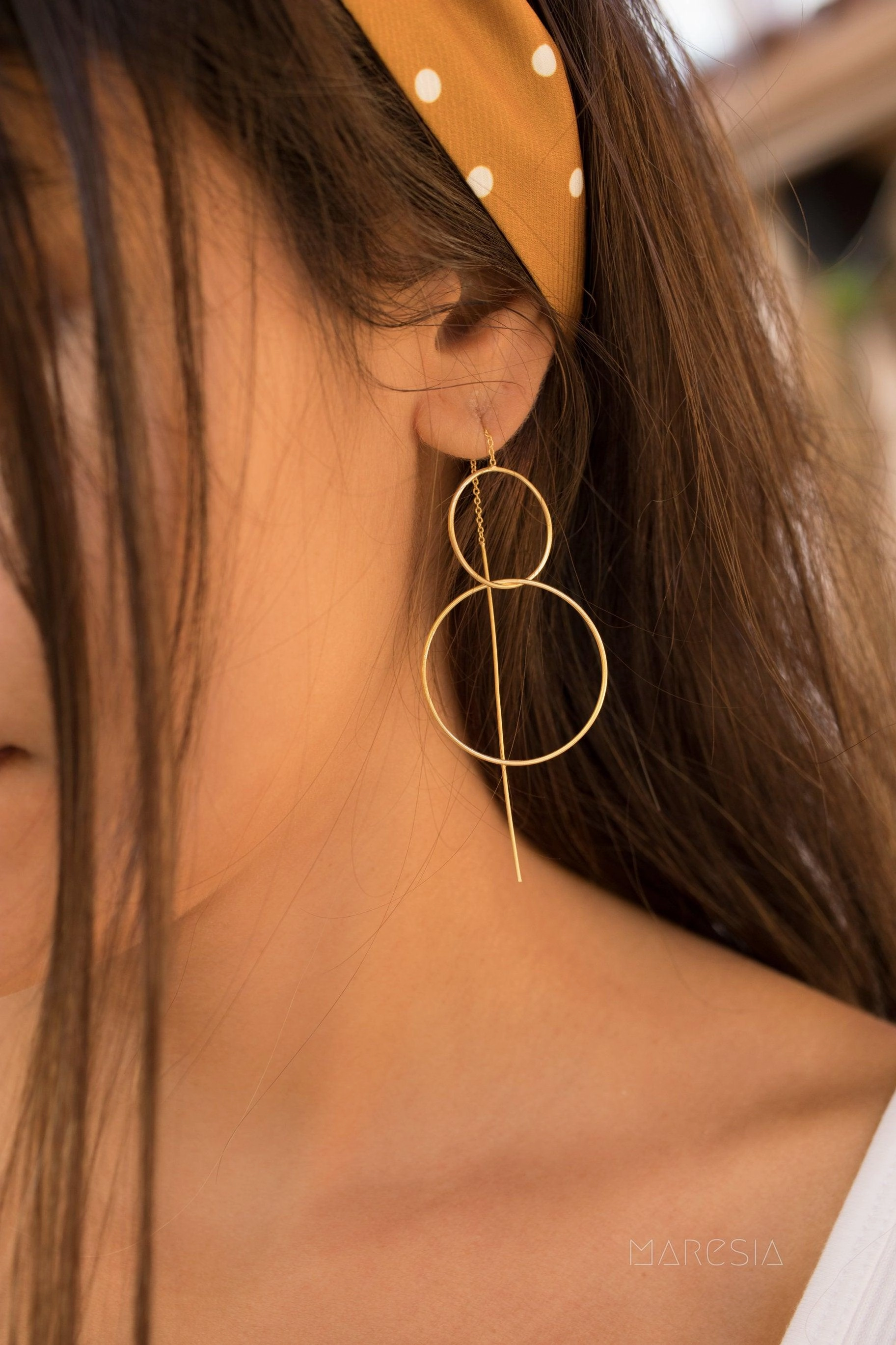 Threader Earrings ~ 18k Gold Plated or Silver Plated Earrings ~ ME095B