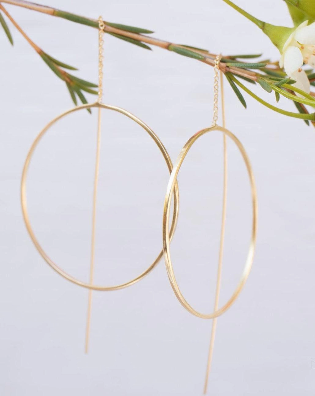 Threader Earrings ~ 18k Gold Plated or Silver Plated  Earrings ~ME130B