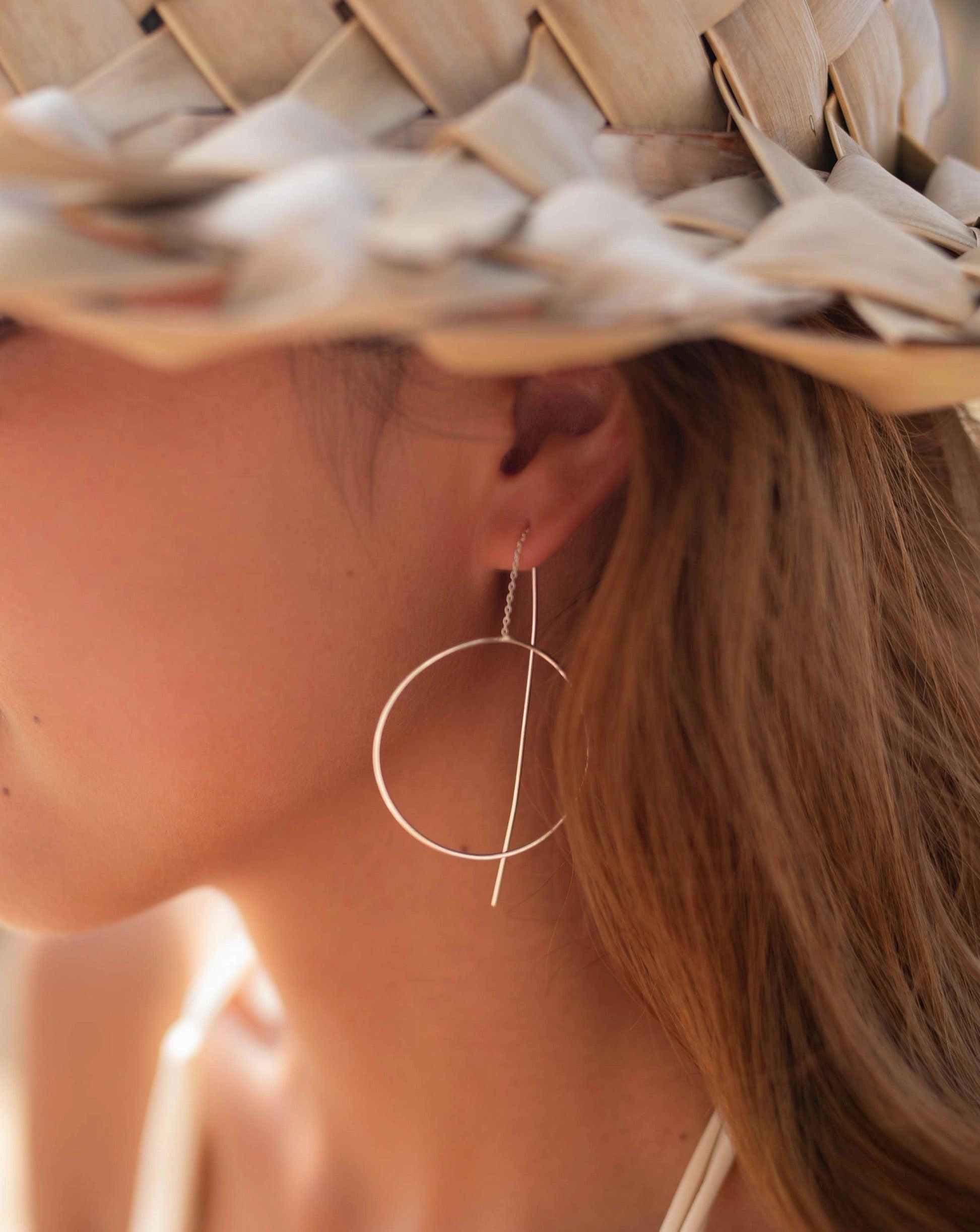 Threader Earrings ~ 18k Gold Plated or Silver Plated  Earrings ~ME130B