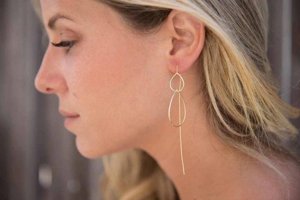 Threader Earrings ~ 18k Gold Plated or Sterling Silver ~ ME027