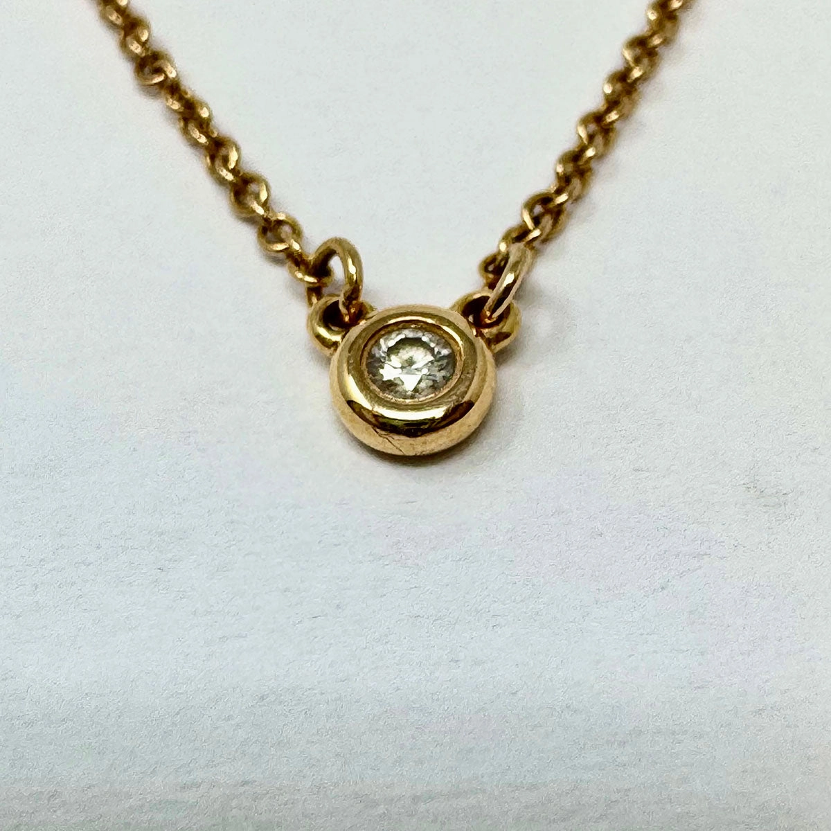 Tiffany & Co. Vintage 18K Rose Gold Diamond by the Yard Necklace