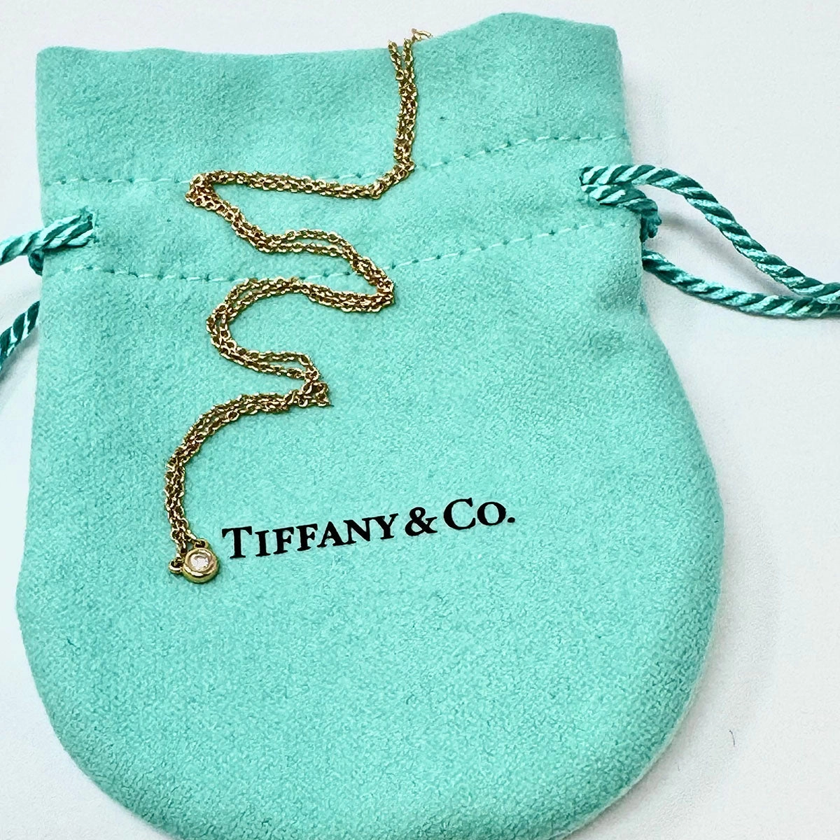 Tiffany & Co. Vintage 18K Rose Gold Diamond by the Yard Necklace