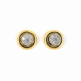 Tiffany Pav Diamond Ball Stud Earrings