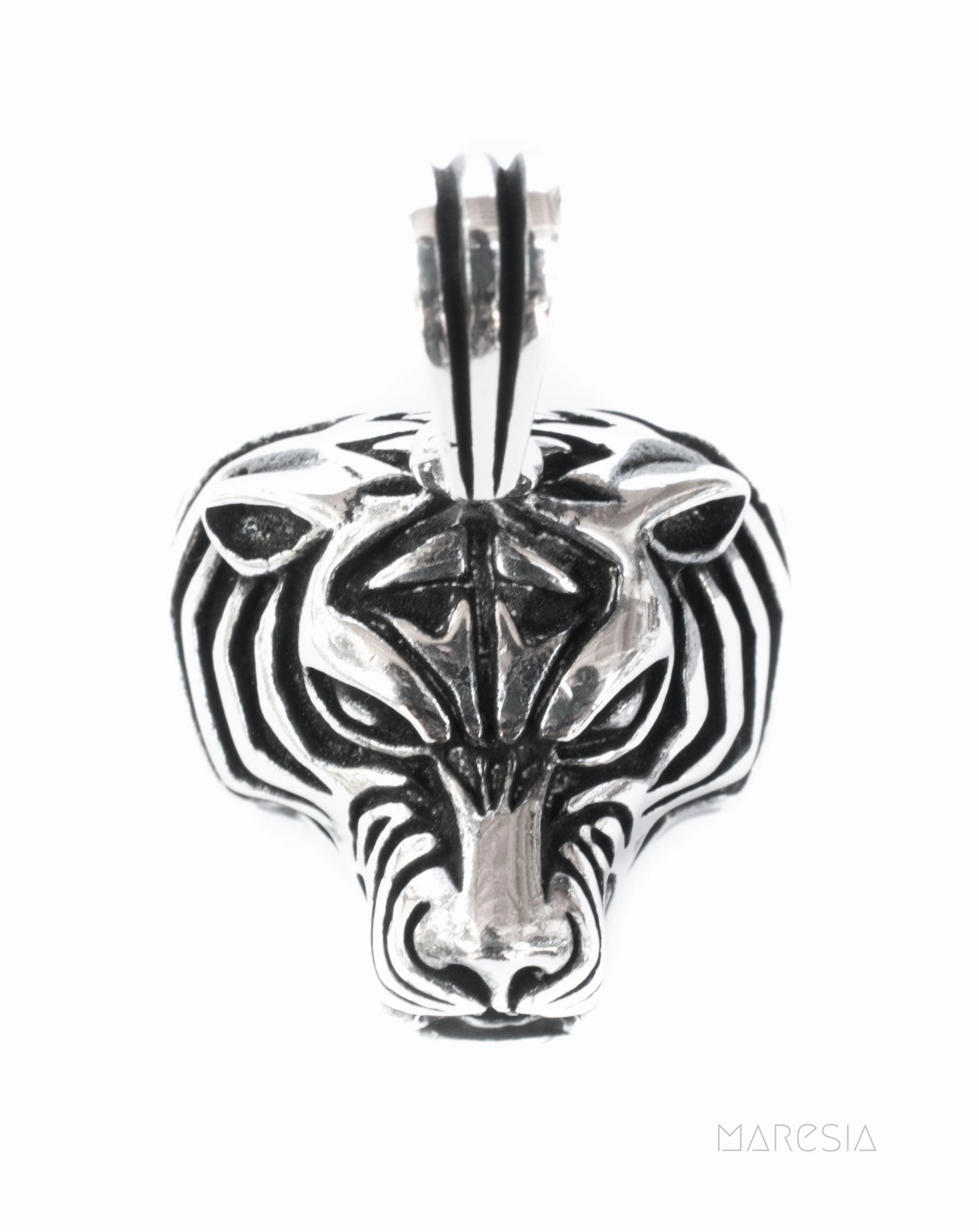 Tiger Men's Pendant ~ Sterling Silver 925 ~