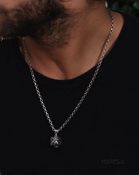Tiger Men's Pendant ~ Sterling Silver 925 ~