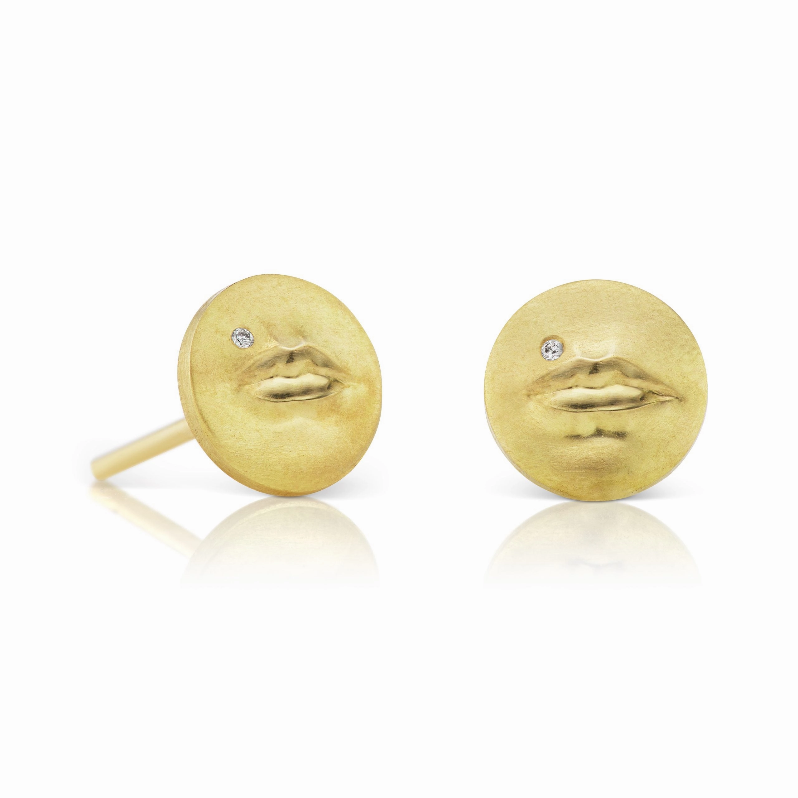 Tiny Kiss Me Stud Earrings