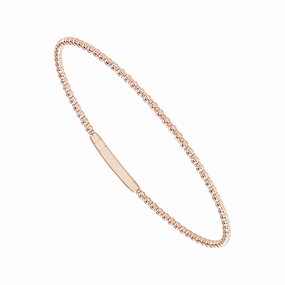 Titanium And 14K Rose Gold Tracer Flexie Bracelet