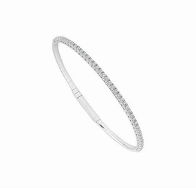 Titanium And 14K White Gold Flexie Diamond Bracelet