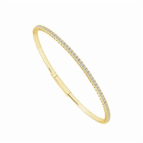 Titanium and 14K Yellow Gold Diamond Flexie Bracelet