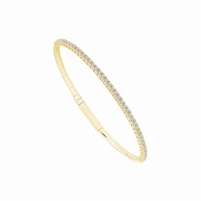 Titanium And 14K Yellow Gold Flexie Diamond Bracelet