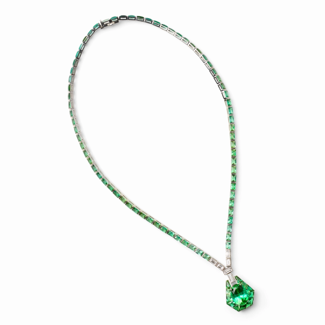 Tourmaline & Diamond Necklace
