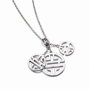 Triple Shou Charm Pendant Necklace