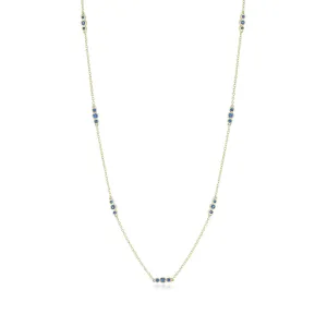 Triplets Necklace in Blue Sapphires