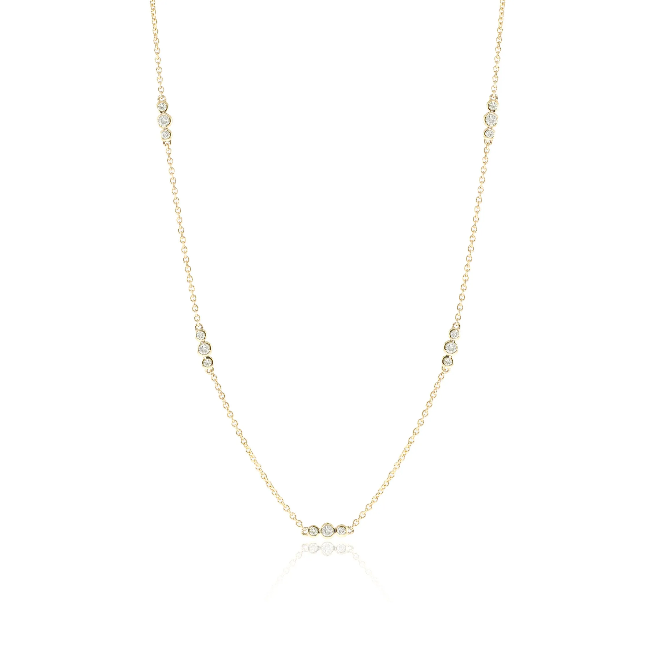 Triplets Necklace in Diamonds