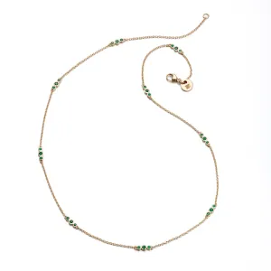 Triplets Necklace in Emeralds