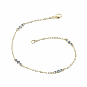 Triplets Bracelet in Blue Sapphires