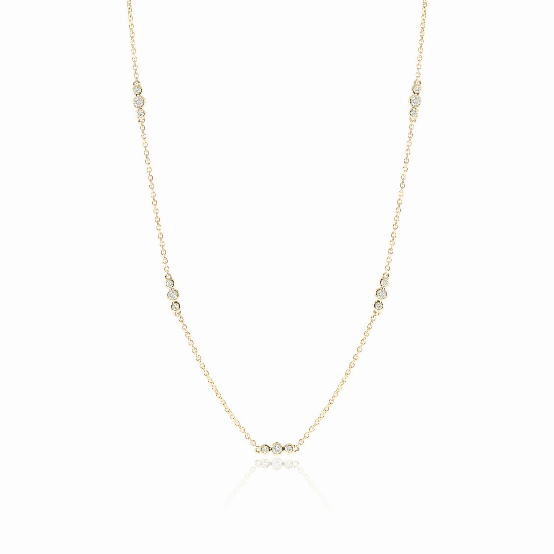 Triplets Necklace in Diamonds