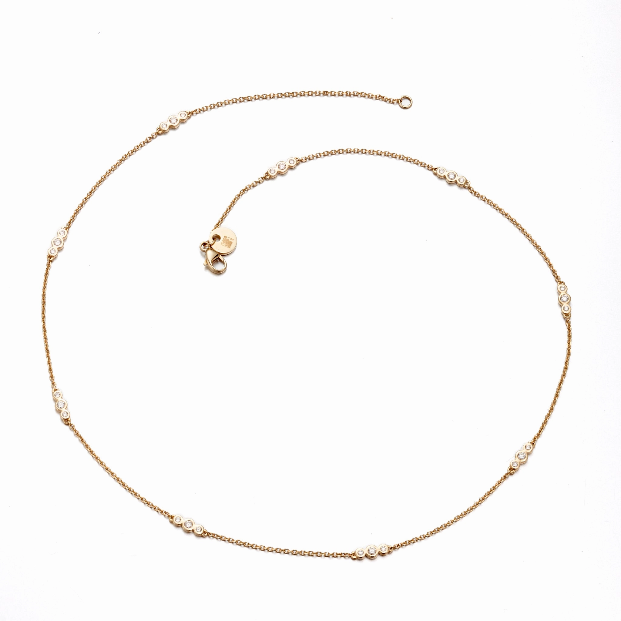Triplets Necklace in Diamonds