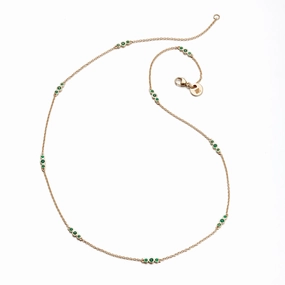 Triplets Necklace in Emeralds