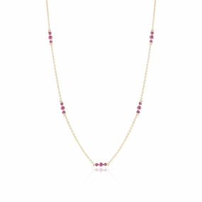 Triplets Necklace in Pink Sapphires