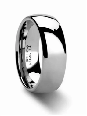 Tungsten Carbide Dominus 8mm Domed Wedding Band
