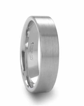 Tungsten Mason 8mm Flat Brush Finish Wedding Band