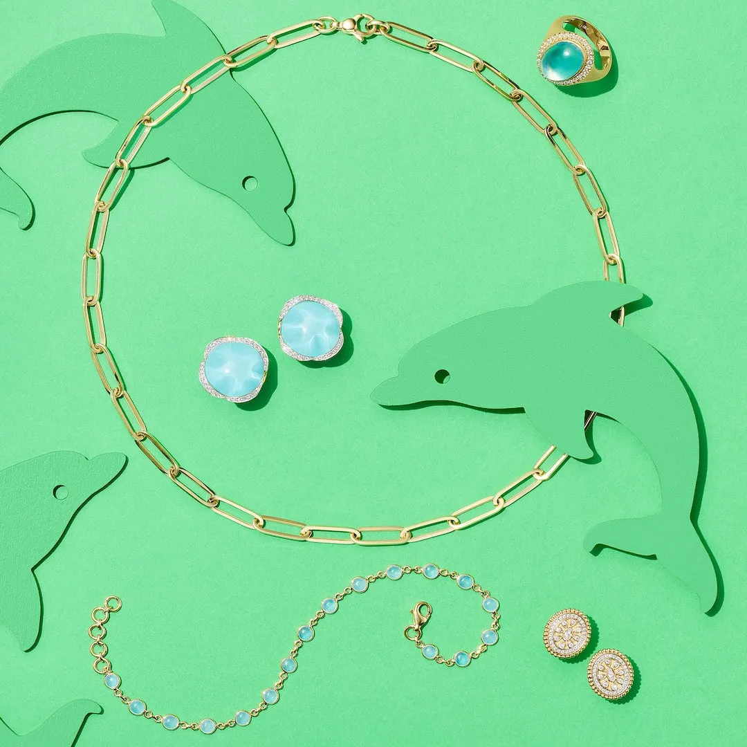 Turquoise & Topaz Pool Doublet Earrings