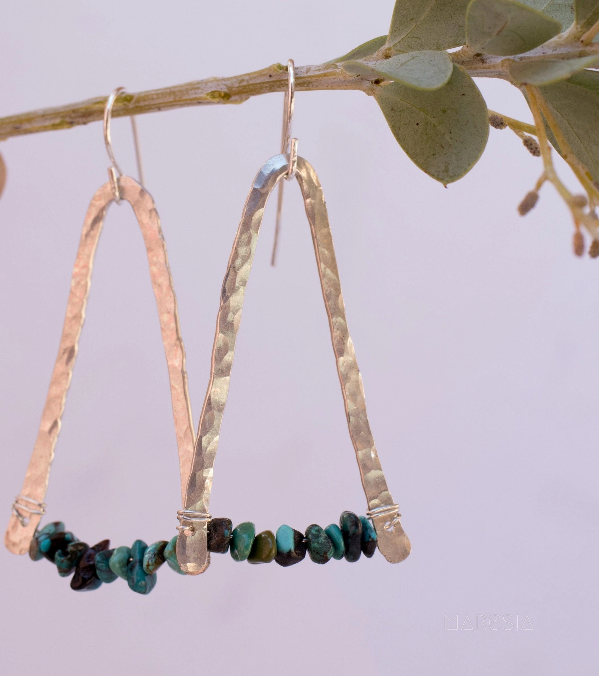 Turquoise Earrings ~ Sterling Silver 925 or Gold Filled ~ ME154