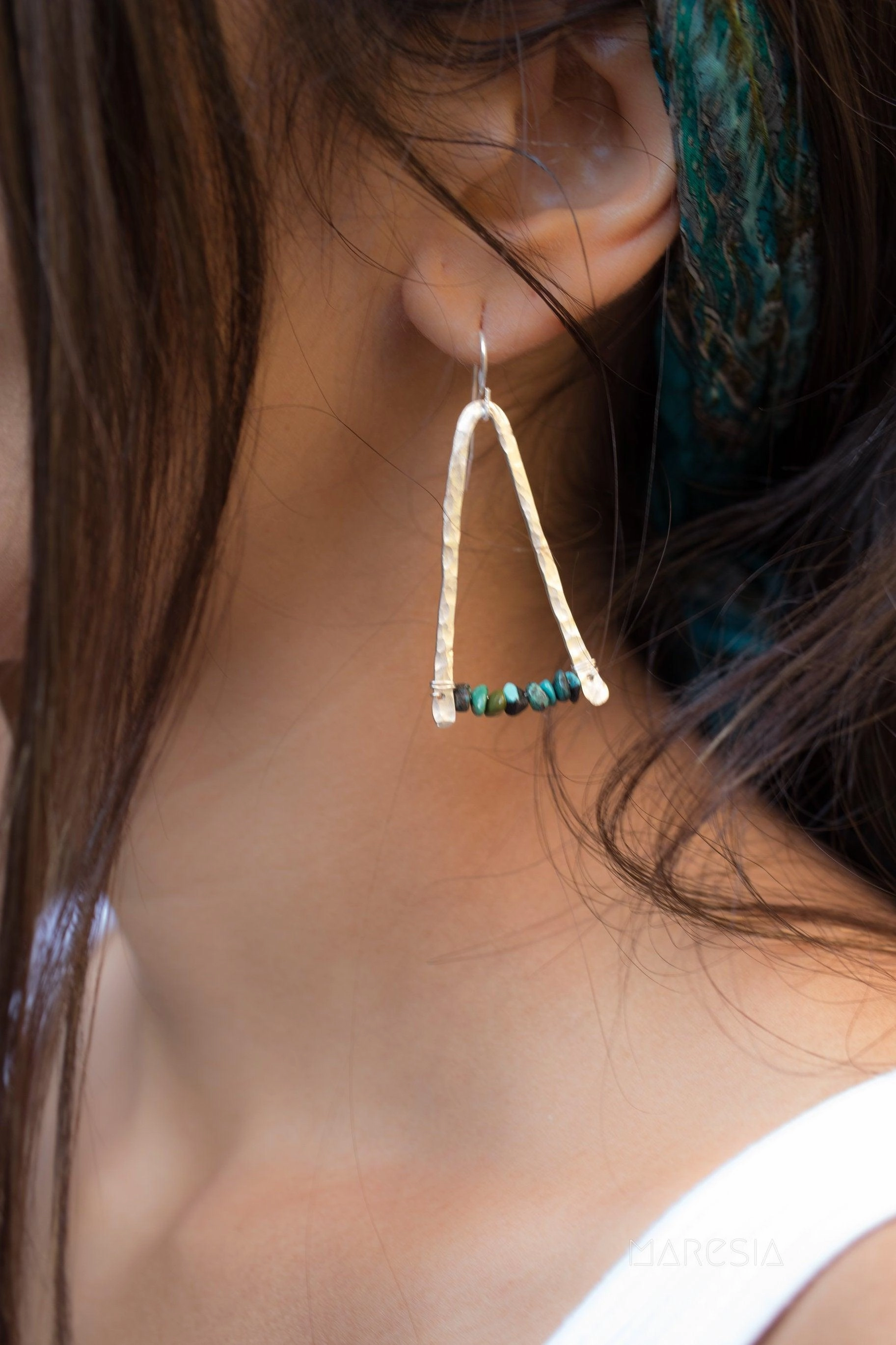 Turquoise Earrings ~ Sterling Silver 925 or Gold Filled ~ ME154