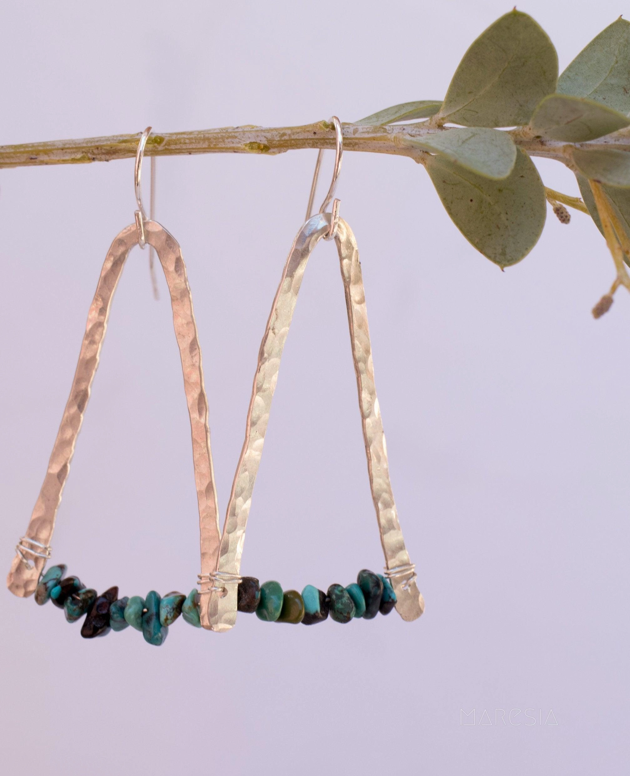 Turquoise Earrings ~ Sterling Silver 925 or Gold Filled ~ ME154