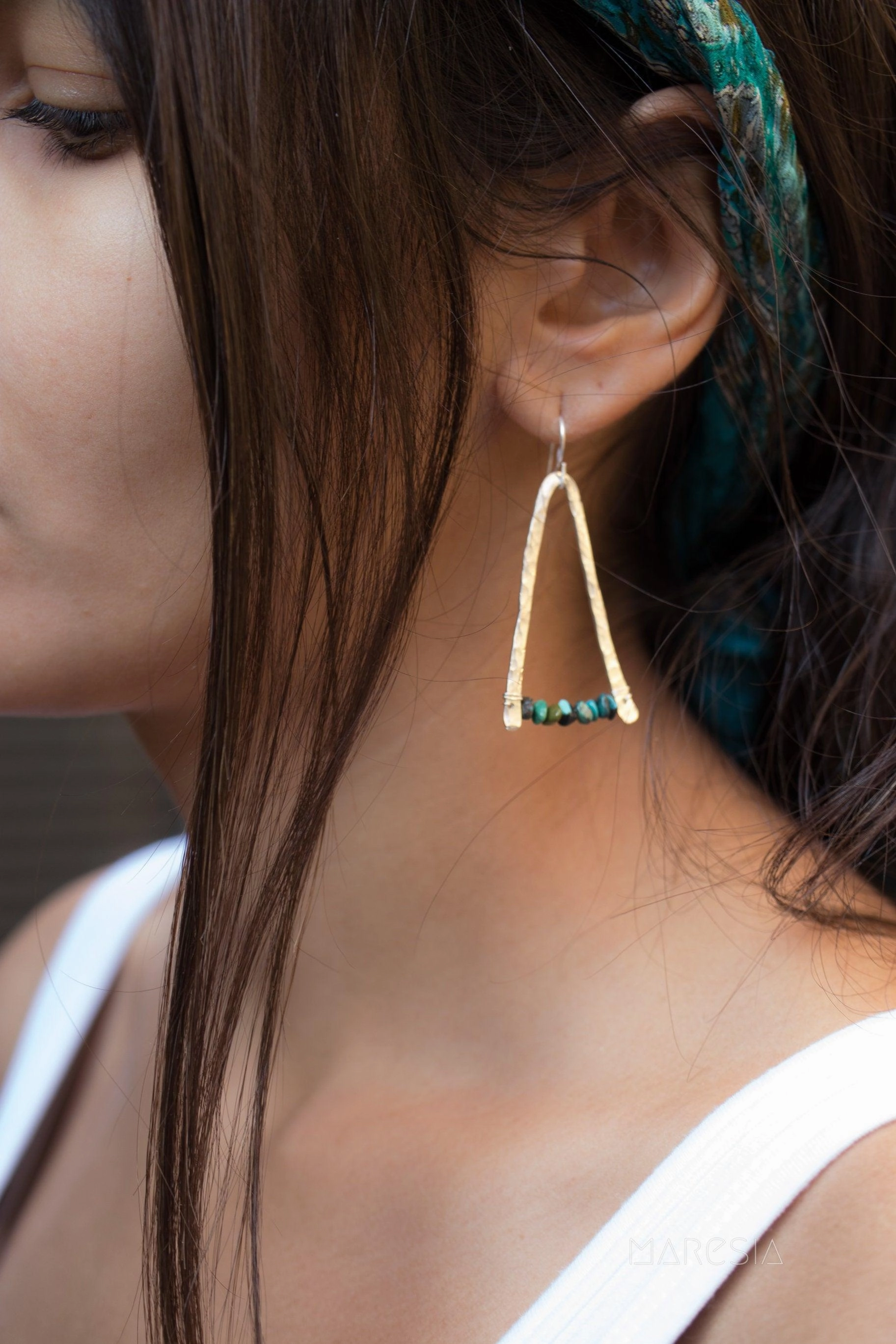 Turquoise Earrings ~ Sterling Silver 925 or Gold Filled ~ ME154