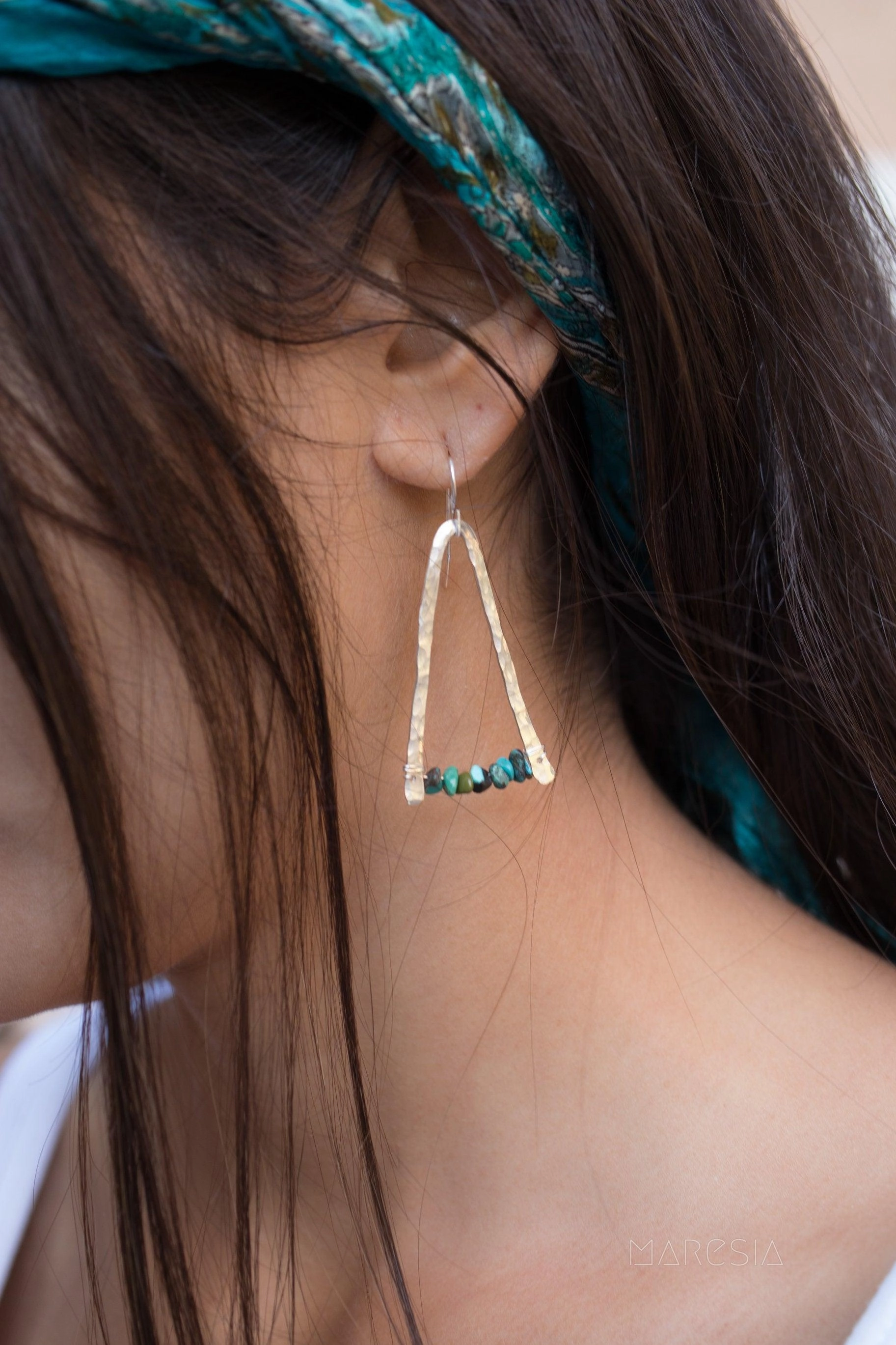 Turquoise Earrings ~ Sterling Silver 925 or Gold Filled ~ ME154