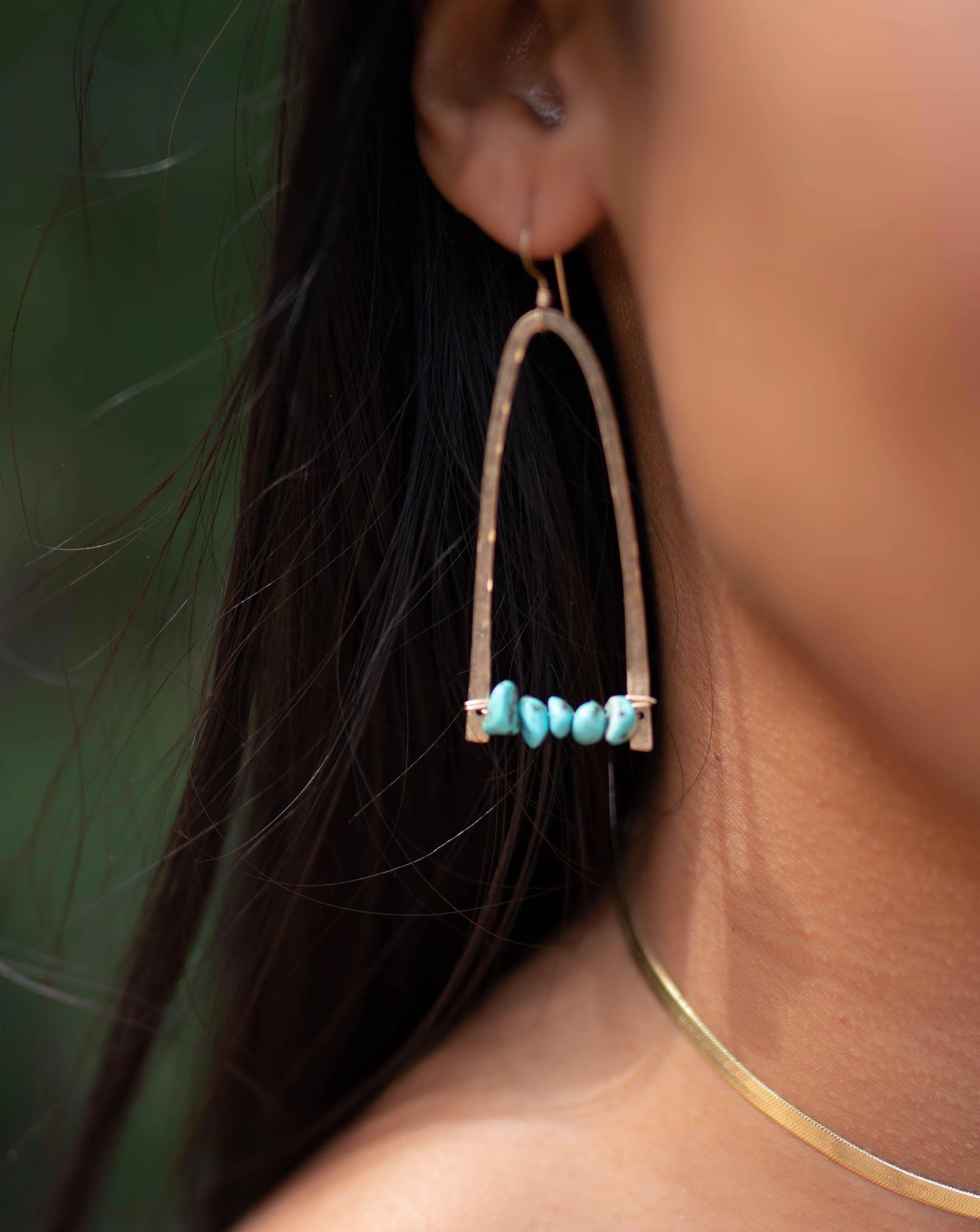 Turquoise Earrings ~ Sterling Silver 925 or Gold Filled ~ ME154