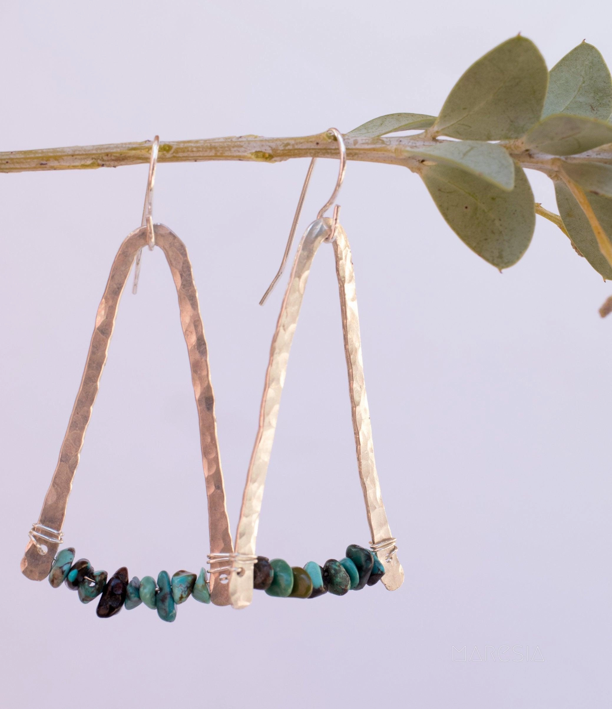Turquoise Earrings ~ Sterling Silver 925 or Gold Filled ~ ME154