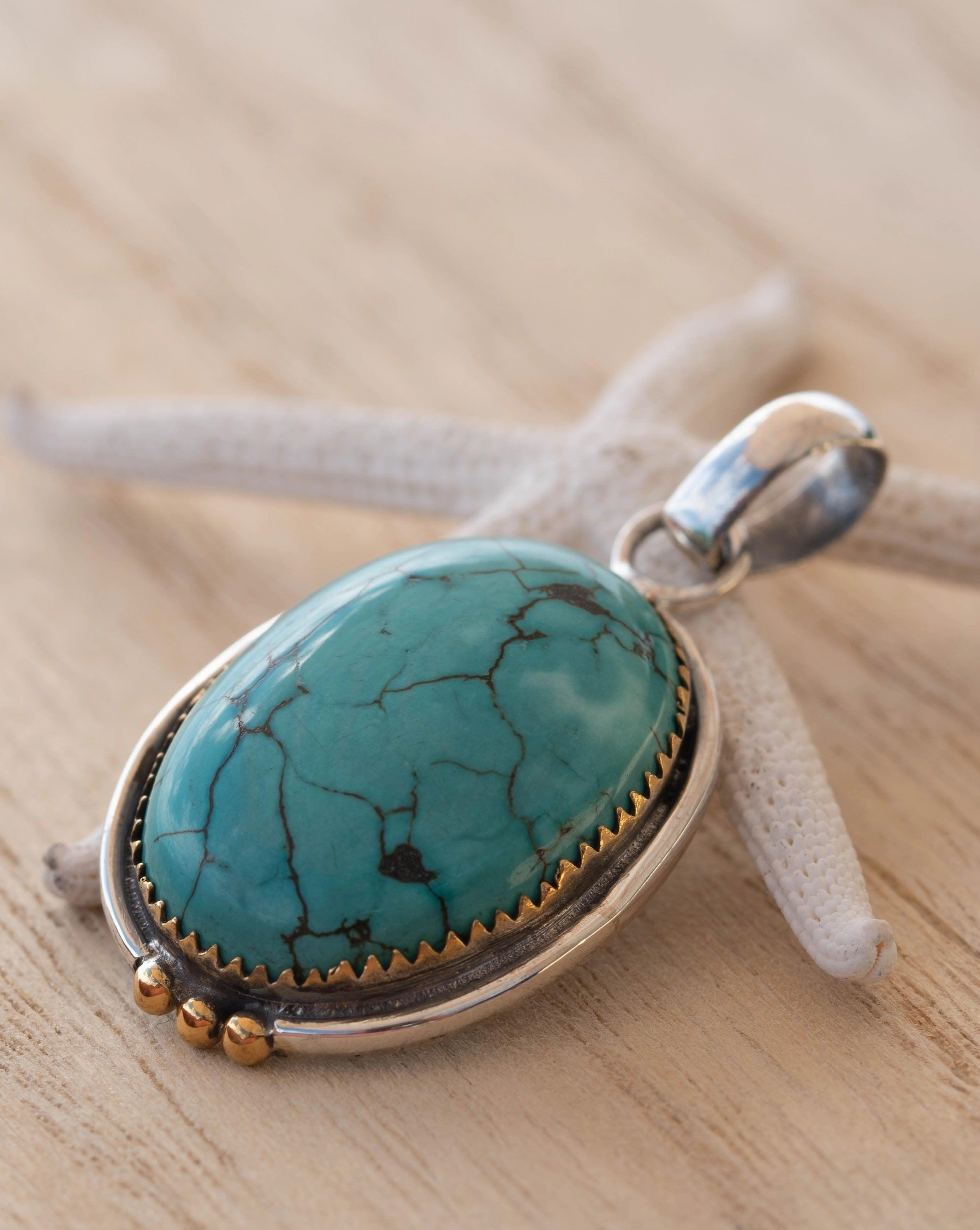 Turquoise Pendant ~ Sterling Silver 925 ~ MP001