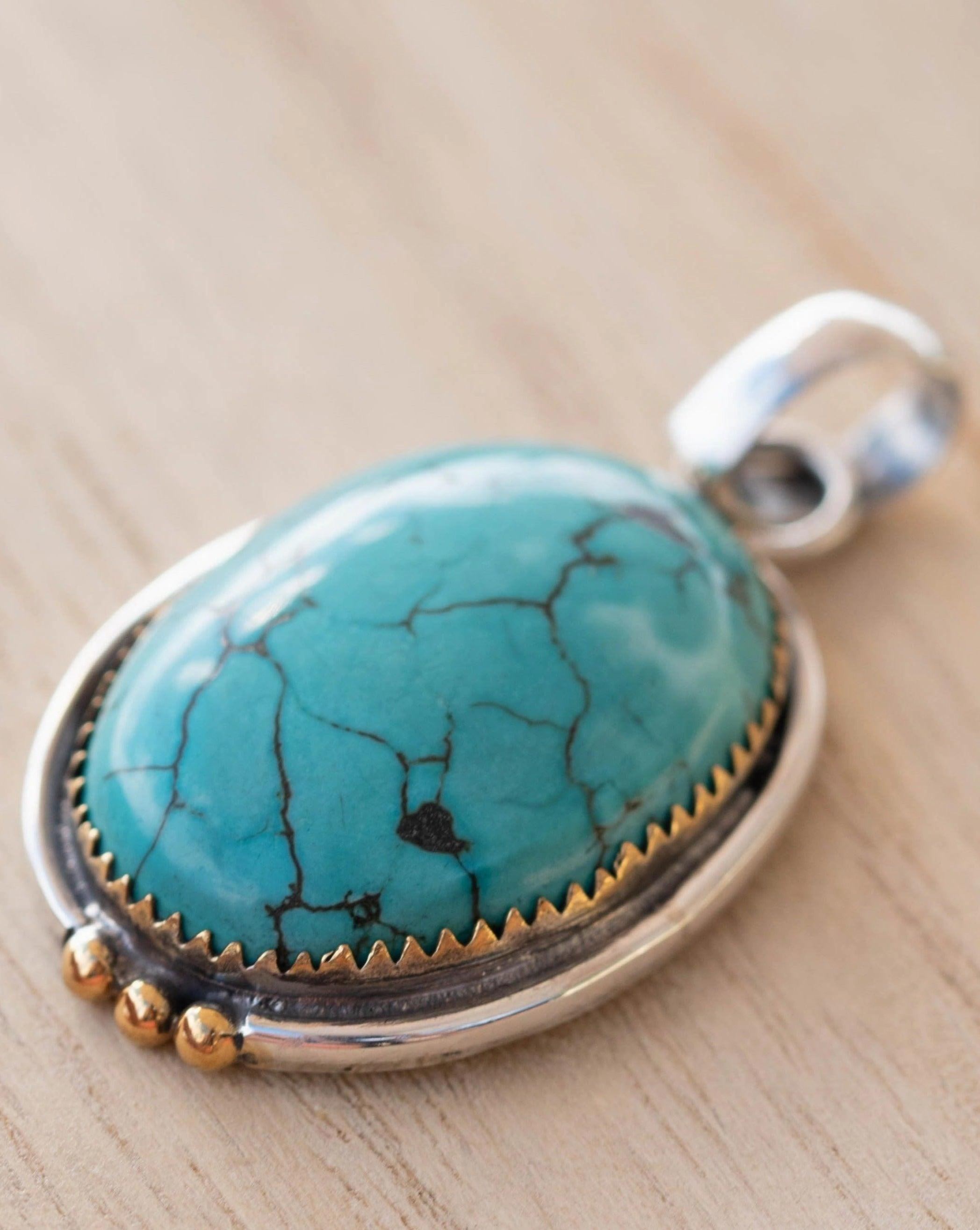 Turquoise Pendant ~ Sterling Silver 925 ~ MP001