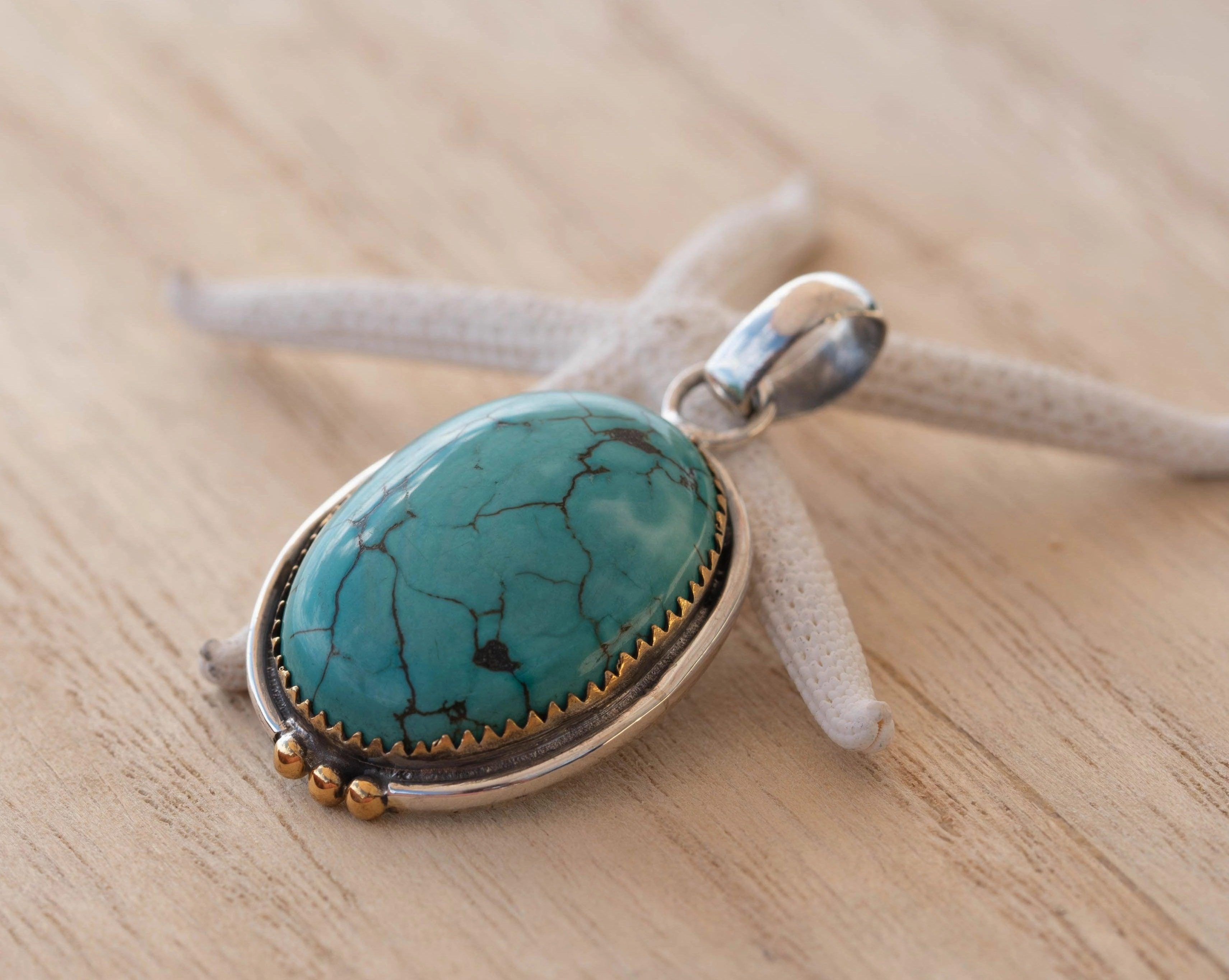 Turquoise Pendant ~ Sterling Silver 925 ~ MP001