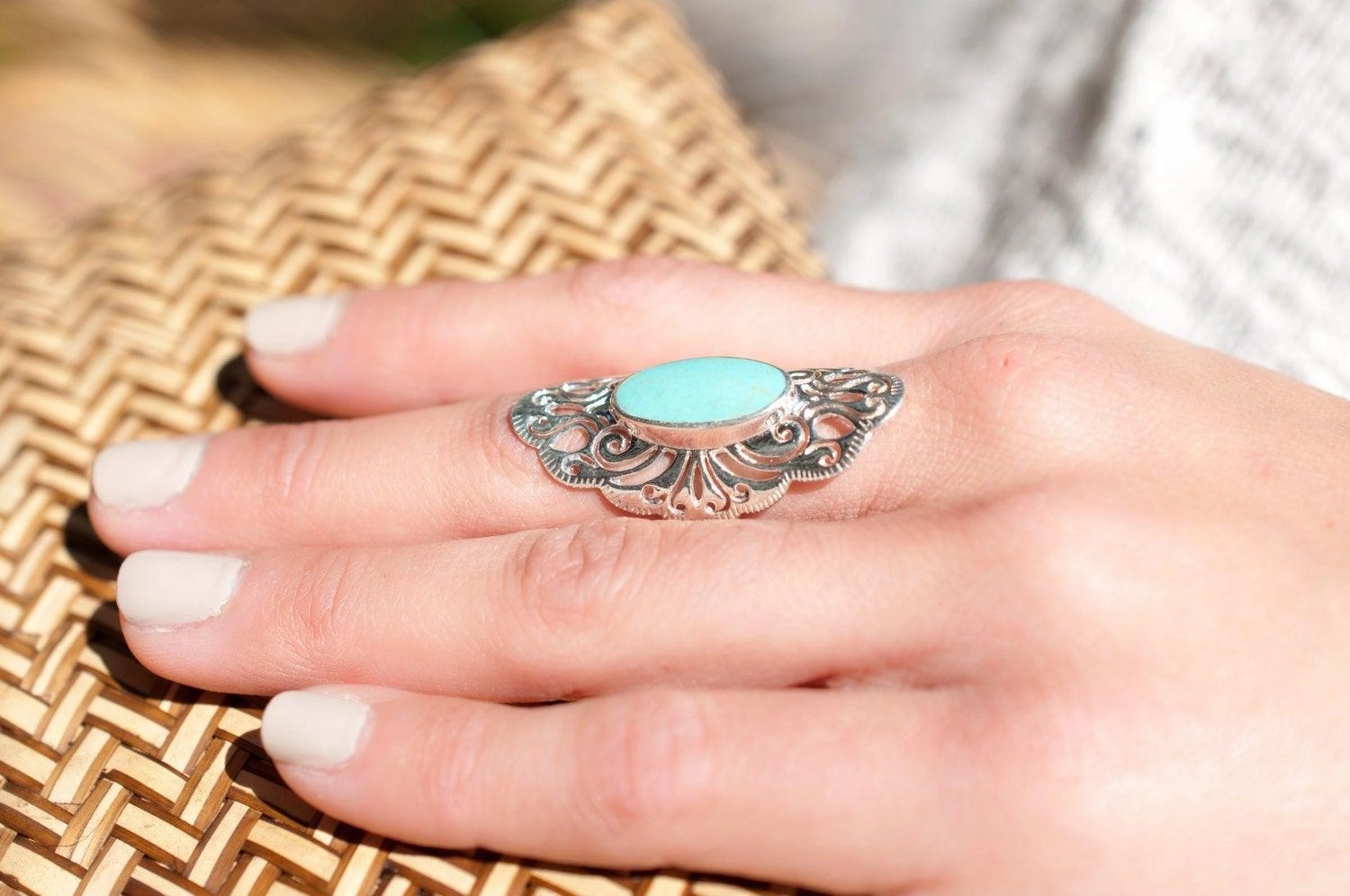 Turquoise Ring ~ Sterling Silver 925 ~  MR137