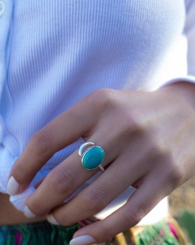 Turquoise Ring ~ Sterling Silver 925 ~ MR178