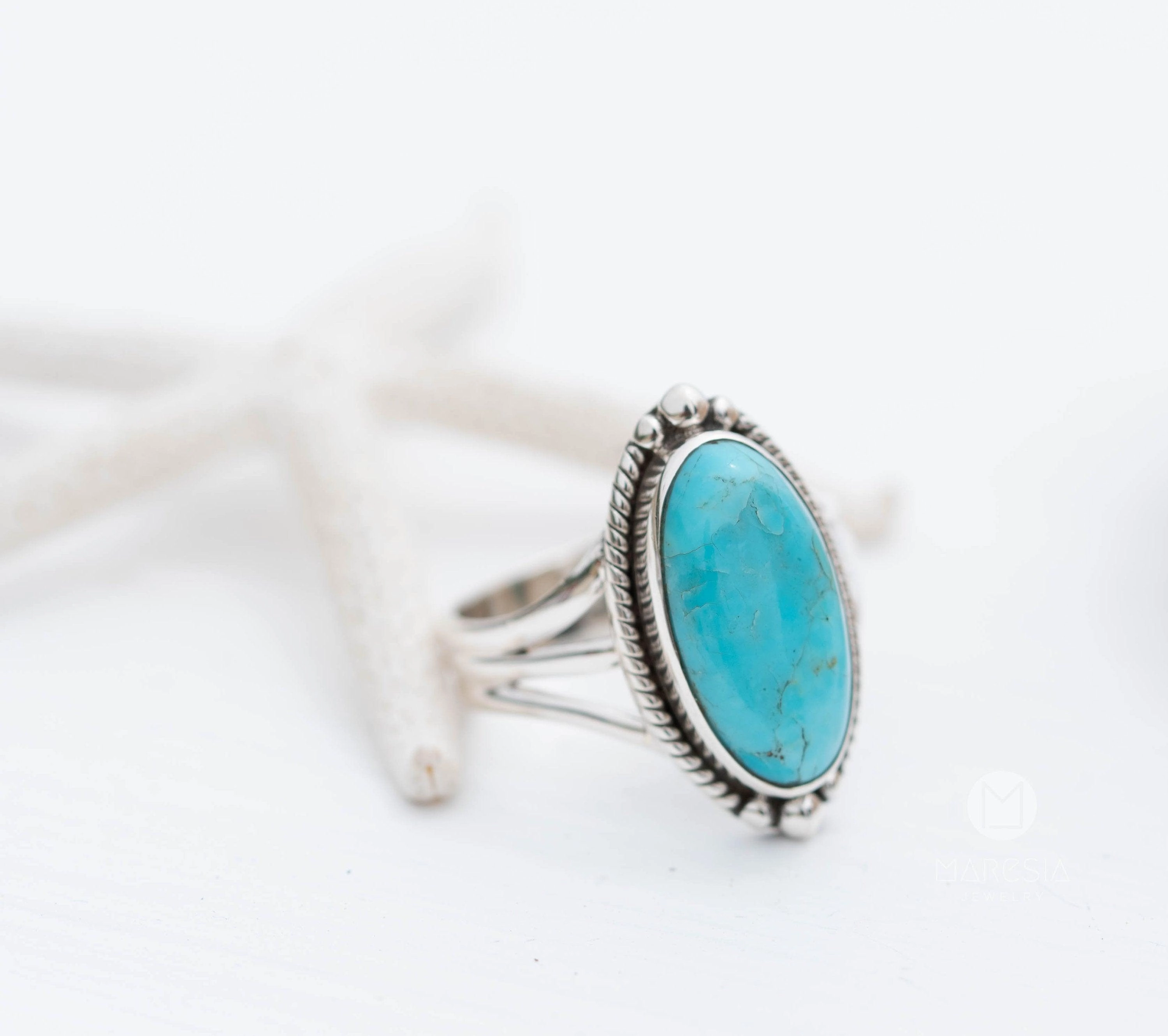Turquoise Ring ~ Sterling Silver 925 ~ MR249